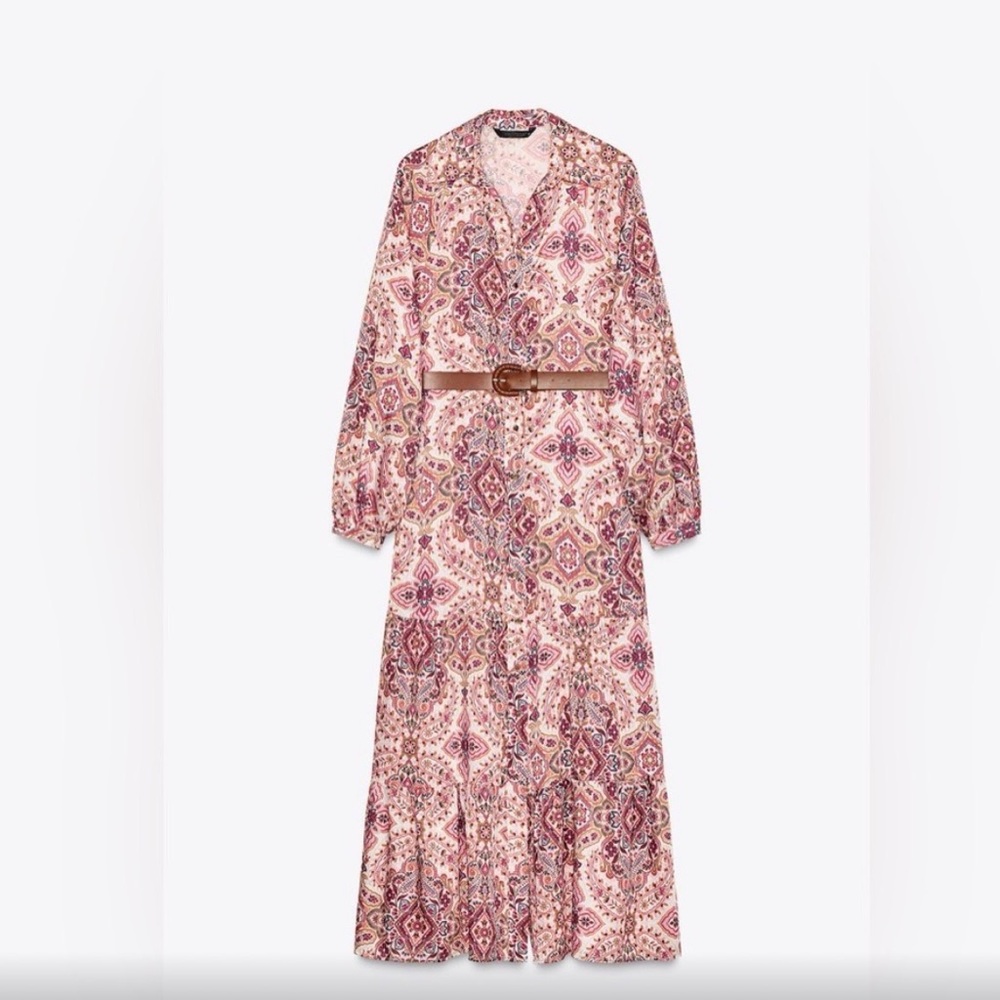 Zara Pink Long Sleeve Dress